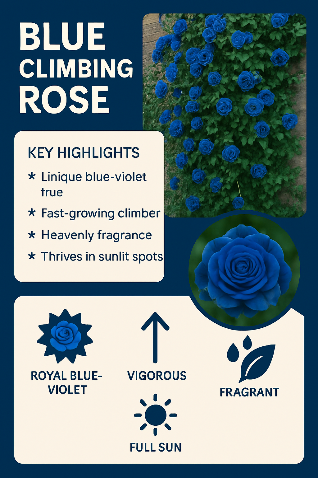 Blue Climbing Rose Seeds